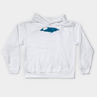 Dolphin Silhouette with Pattern Kids Hoodie